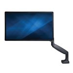 Brazo de soporte articulado StarTech.com para monitor de escritorio en color negro con diseño robusto y duradero, SKU ARMPIVOTHDB
