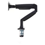 Brazo de soporte articulado StarTech.com para monitor de escritorio en color negro con diseño robusto y duradero, SKU ARMPIVOTHDB