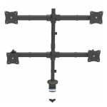 StarTech.com brazo de escritorio para 4 monitores de hasta 27 pulgadas, montaje VESA, ajustable en altura, SKU ARMQUAD