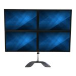 Soporte de escritorio articulado StarTech.com para 4 monitores, hecho de acero y aluminio. SKU ARMQUADSS.