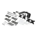 Soporte de escritorio articulado StarTech.com para 4 monitores, hecho de acero y aluminio. SKU ARMQUADSS.