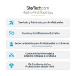 Soporte para monitor StarTech.com ARMSLIM2USB3, compatible con monitores de hasta 34 pulgadas, color negro, con puerto USB integrados