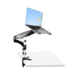 Brazo de soporte de sobremesa StarTech.com para ordenador portátil o monitor de 34 pulgadas con bracket de montaje VESA y soporte ergonómico ajustable. SKU ARMUNONB1.