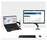 Brazo de soporte de sobremesa StarTech.com para ordenador portátil o monitor de 34 pulgadas con bracket de montaje VESA y soporte ergonómico ajustable. SKU ARMUNONB1.