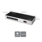 StarTech.com Docking Station para 2 monitores 4K con puertos DisplayPort y HDMI, múltiples puertos USB y compatibilidad con Mac/Windows. SKU DK30A2DH