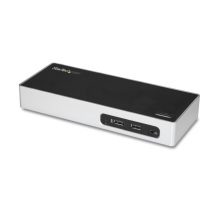 StarTech.com Replicador de Puertos USB 3.0, docking station para portátil con salida de vídeo HDMI y DVI/VGA, hub con 6 puertos USB 3.1 Gen 1, GbE y audio. SKU DK30ADD.