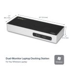 StarTech.com Replicador de Puertos USB 3.0, docking station para portátil con salida de vídeo HDMI y DVI/VGA, hub con 6 puertos USB 3.1 Gen 1, GbE y audio. SKU DK30ADD.