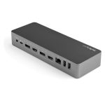 StarTech Docking Station Universal DK30C2DPEPUE para portátil. Compatible con USB-C/-A, incluye 2x HDMI, DisplayPort 4K, Power Delivery 100W, Mac, Windows, Chrome OS, hub con 4 puertos USB y Ethernet.