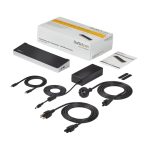 StarTech.com Dock USB-C para 3 Monitores 4K con Hub de 5 Puertos USB 3.2 a 5Gbps, HDMI y DisplayPort, compatible con Mac y Windows, soporta PD 100W, SKU DK30CH2DEPUE