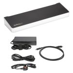 StarTech Docking Station USB-C, soporta 3 monitores 4K, 5 puertos USB 3.2 5Gbps, compatible con HDMI y DisplayPort, Mac y Windows, SKU DK30CH2DPPDU