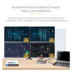 StarTech.com Mini Docking Station USB-C, replicador de puertos para 4 monitores DisplayPort y HDMI 4K 60Hz, con PD de 100W, 3x USB-A, 1x USB-C, red Ethernet, audio, SKU DK31C4DPPDUE