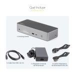 StarTech.com Mini Docking Station USB-C, replicador de puertos para 4 monitores DisplayPort y HDMI 4K 60Hz, con PD de 100W, 3x USB-A, 1x USB-C, red Ethernet, audio, SKU DK31C4DPPDUE