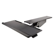 StarTech.com Bandeja para Teclado y Ratón bajo escritorio de 30cm x 78cm, altura ajustable, soporte ergonómico con muñequeras y giro e inclinación. SKU: KBTRAYADJ2