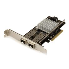 StarTech.com tarjeta PCI Express de red de fibra de 10GB con 2 puertos de SFP+ abiertos, SKU: PEX20000SFPI. Ideal para alta velocidad de red y transmisión de datos.