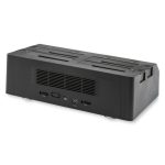 Base de acoplamiento StarTech USB 3.1 con 4 bahías para discos duros o SSD SATA III de 2,5/3,5 pulgadas, compatible con intercambio en caliente. SKU: SDOCK4U313