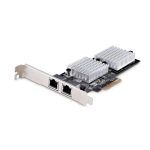 StarTech.com Tarjeta PCI Express Adaptadora de Red Ethernet de 2 Puertos RJ45 con soporte para tramas jumbo y 10GBASE-T SKU ST10GSPEXNDP2