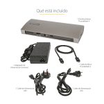 StarTech.com Docking Station Thunderbolt 4 con Power Delivery de 96W, soporte para 1 monitor de 8K o 2 monitores de 4K a 60Hz, con 3 puertos Thunderbolt 4/USB4 y 4 puertos USB-A. SKU: TB4CDOCKUE
