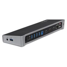 Replicador de puertos StarTech.com USB 3.0 con 2 DisplayPort, HDMI 4K, 5 USB-A, audio 3.5mm y Ethernet SKU USB3DOCKH2DP