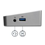 Replicador de puertos StarTech.com USB 3.0 con 2 DisplayPort, HDMI 4K, 5 USB-A, audio 3.5mm y Ethernet SKU USB3DOCKH2DP