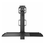 Carrito ergonómico StarTech.com para estación de trabajo móvil con soporte VESA, CPU y bandeja para teclado. SKU: WKSTNCART