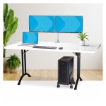 StarTech.com Carrito móvil para CPU con soporte ajustable, estructura de acero y capacidad de carga de 21kg. SKU CPUMOBILESTND.