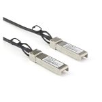 Foto del Cable de 1m Twinax SFP+ a SFP+ de StarTech.com, compatible con DAC-SFP-10G-1M de Dell EMC, de cobre y de bajo poder con transmisión pasiva de 10 Gbps - SKU DACSFP10G1M