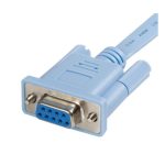Vista del cable StarTech.com de 1,8 metros para gestión de router consola Cisco, con conector RJ45 a serie DB9, SKU DB9CONCABL6