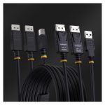 Cable KVM DisplayPort StarTech.com de doble pantalla, USB 5Gbps, 1,8m, 4K 60Hz, modelo DDU1226-KVM-CABLE