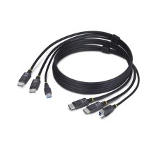 Cable KVM DisplayPort StarTech.com de doble pantalla, USB 5Gbps, 1,8m, 4K 60Hz, modelo DDU1226-KVM-CABLE