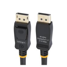 StarTech.com Cable DisplayPort 1.2 de 2 metros, 4K 60Hz, con Certificación VESA y pestillos, Paquete de 10 - DISPL2M10PK