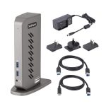 Estación de acoplamiento StarTech.com híbrido USB 3.0 para portátil con dos monitores HDMI o DisplayPort 4K, compatible con USB Tipo C o A, SKU DK30A2DHUUE