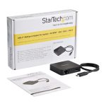 Adaptador multipuertos USB-C StarTech.com con 4K HDMI, Gigabit Ethernet y puerto USB 3.0, SKU DKT30CHD, compatible con Thunderbolt 3