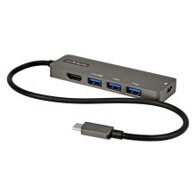 StarTech.com Adaptador Multipuertos USB-C a HDMI 2.0b 4K 60Hz con HDR10, PD de 100W y Hub USB 3.0 de 4 Puertos, SKU DKT30CHPD3