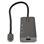 StarTech.com Adaptador Multipuertos USB-C a HDMI 2.0b 4K 60Hz con HDR10, PD de 100W y Hub USB 3.0 de 4 Puertos, SKU DKT30CHPD3