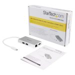 StarTech.com multipuerto adaptador blanco con USB-C, HDMI 4K, entrega de potencia 60W y hub USB-A, SKU DKT30CHPDW