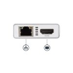 StarTech.com multipuerto adaptador blanco con USB-C, HDMI 4K, entrega de potencia 60W y hub USB-A, SKU DKT30CHPDW
