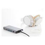 Adaptador multipuertos USB-C de StarTech.com con mini docking station para viajes con HDMI de 4K o VGA de 1080p, hub ladrón USB 3.0, PD de 100W, SD, Ethernet, audio y micrófono. SKU: DKT30CHVAUSP