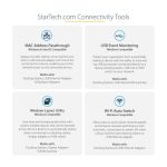 Adaptador multipuertos USB-C de StarTech.com con mini docking station para viajes con HDMI de 4K o VGA de 1080p, hub ladrón USB 3.0, PD de 100W, SD, Ethernet, audio y micrófono. SKU: DKT30CHVAUSP