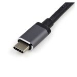 Adaptador multipuertos USB-C de StarTech.com con mini docking station para viajes con HDMI de 4K o VGA de 1080p, hub ladrón USB 3.0, PD de 100W, SD, Ethernet, audio y micrófono. SKU: DKT30CHVAUSP