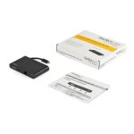StarTech.com Adaptador Multipuertos USB-C 4K con HDMI, VGA, Ethernet Gigabit y USB 3.0 - SKU DKT30CHVCM. Mini Docking Station para viajes, compatible con HDMI 4K y VGA 1080p.