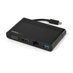 StarTech.com Adaptador Multipuertos USB-C 4K con HDMI, VGA, Ethernet Gigabit y USB 3.0 - SKU DKT30CHVCM. Mini Docking Station para viajes, compatible con HDMI 4K y VGA 1080p.