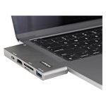 Adaptador Multipuertos USB C de StarTech.com para MacBook Pro/Air, incluye HDMI 4K, lector de tarjetas SD MicroSD, y USB 3.0 con pass-through de 100W, SKU: DKT30CMHSDPD