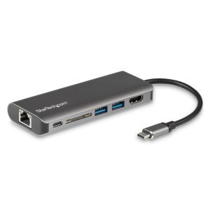 StarTech.com Docking Station USB-C para portátiles con puertos HDMI, Ethernet, lector SD, y Power Delivery. SKU: DKT30CSDHPD