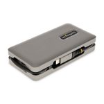 Adaptador multipuertos USB-C StarTech.com con HDMI 4K a 60Hz, VGA, tres puertos USB, Power Delivery de 100W y cable de 30cm. SKU: DKT31CVHPD3