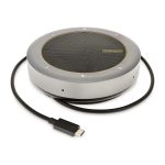Imagen del altavoz gris StarTech.com DKTBRSPMPD con diseño compacto y portátil, ideal para portátiles y uso móvil. SKU: DKTBRSPMPD