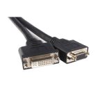Imagen del cable adaptador de 20cm LFH59 DMS59 a DVI-D y VGA de StarTech.com, modelo DMSDVIVGA1, con conectores macho a hembra
