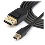 StarTech.com Cable adaptador de 1 metro de Mini DisplayPort a DisplayPort 1.4 con certificación VESA, soporta HDR 8K a 60Hz y ultra HD 4K a 120Hz, SKU DP14MDPMM1MB
