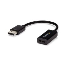 Adaptador activo StarTech.com conversor de vídeo de DisplayPort a HDMI con capacidad de 4K a 30Hz y audio, SKU DP2HD4KS. Ideal para ordenadores de sobremesa y laptops.