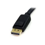 Imagen del cable conmutador KVM USB DisplayPort de StarTech.com con 4 en 1, audio y micrófono, y 6 pies de longitud. SKU: DP4N1USB6