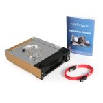 Rack móvil StarTech.com de aluminio reforzado para disco duro HDD SATA de 3,5 pulgadas con bandeja bahía de 5,25 pulgadas, SKU DRW150SATBK